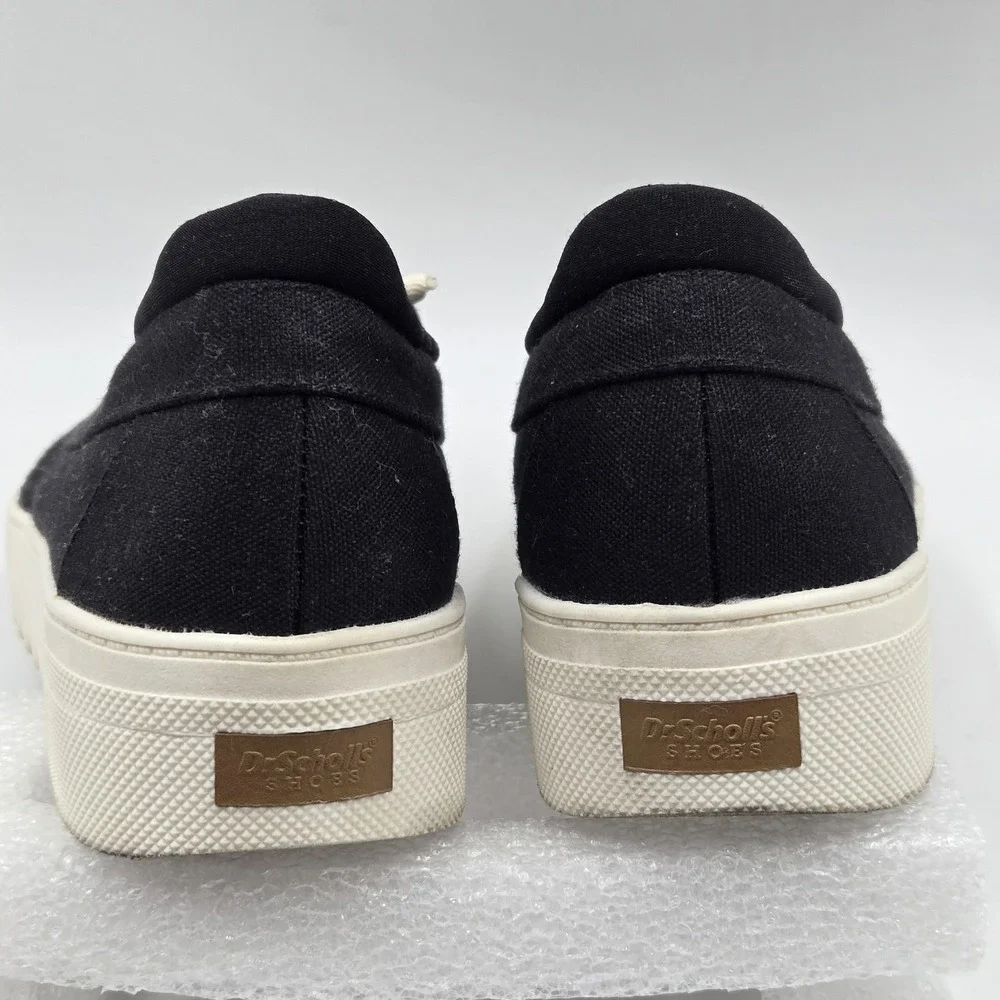 Dr. Scholl's Shoes Mens Size 11 Black Canvas Slip On Boat Comfort Get On Board